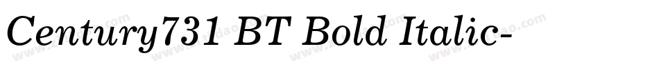 Century731 BT Bold Italic字体转换